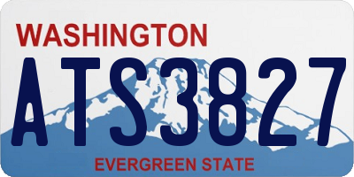 WA license plate ATS3827