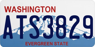 WA license plate ATS3829