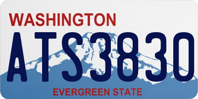 WA license plate ATS3830