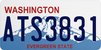 WA license plate ATS3831
