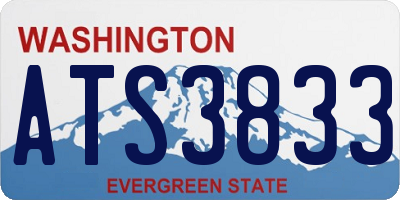 WA license plate ATS3833