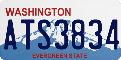 WA license plate ATS3834