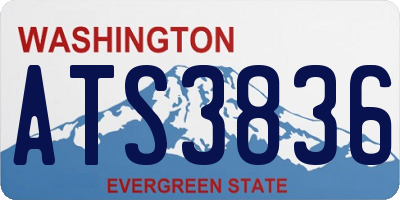 WA license plate ATS3836