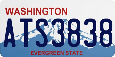 WA license plate ATS3838