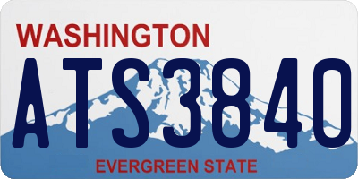 WA license plate ATS3840