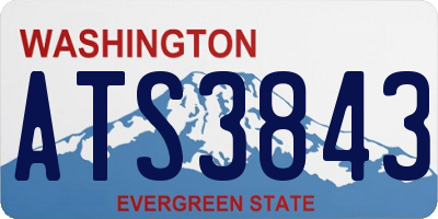 WA license plate ATS3843