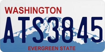 WA license plate ATS3845