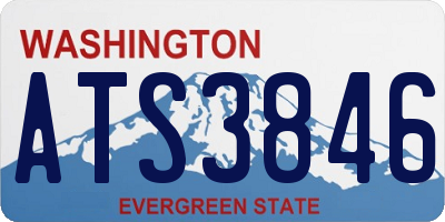 WA license plate ATS3846
