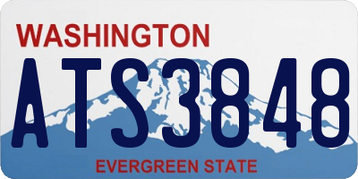 WA license plate ATS3848