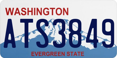 WA license plate ATS3849