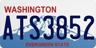 WA license plate ATS3852