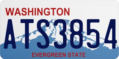 WA license plate ATS3854