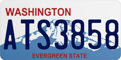 WA license plate ATS3858