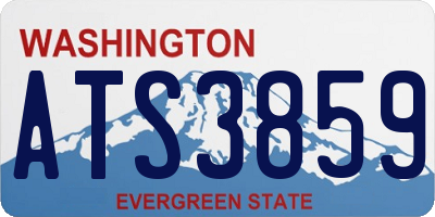 WA license plate ATS3859