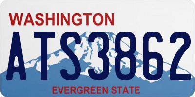 WA license plate ATS3862