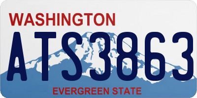 WA license plate ATS3863
