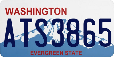WA license plate ATS3865