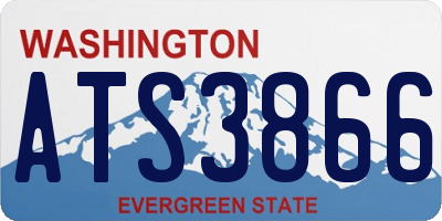 WA license plate ATS3866