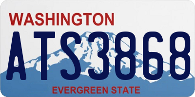 WA license plate ATS3868