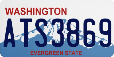 WA license plate ATS3869