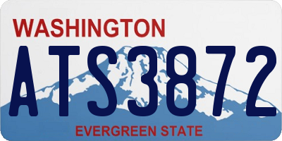 WA license plate ATS3872