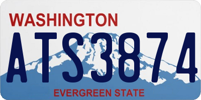 WA license plate ATS3874