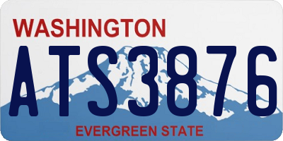 WA license plate ATS3876