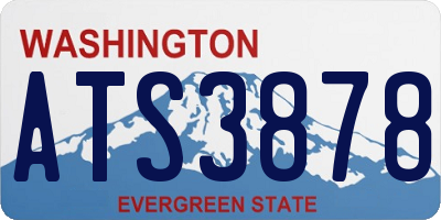 WA license plate ATS3878