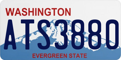 WA license plate ATS3880