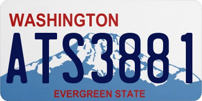WA license plate ATS3881