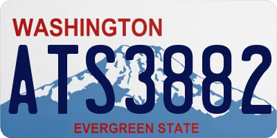 WA license plate ATS3882