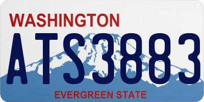 WA license plate ATS3883