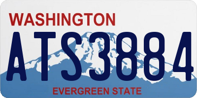 WA license plate ATS3884