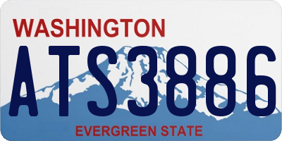 WA license plate ATS3886