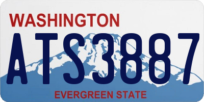 WA license plate ATS3887