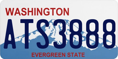 WA license plate ATS3888