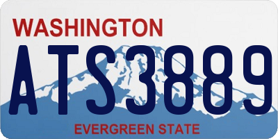 WA license plate ATS3889