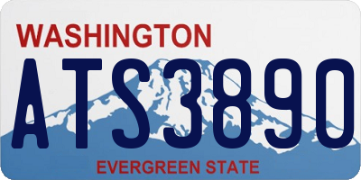 WA license plate ATS3890