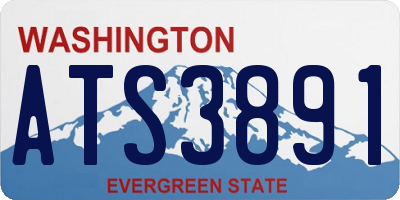 WA license plate ATS3891