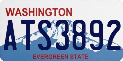 WA license plate ATS3892