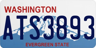 WA license plate ATS3893