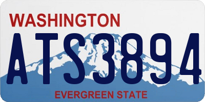 WA license plate ATS3894