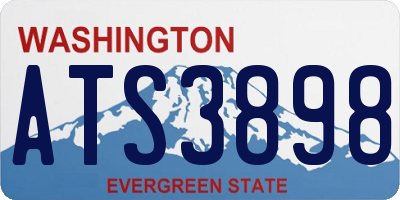 WA license plate ATS3898