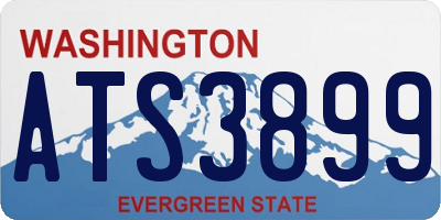 WA license plate ATS3899