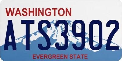 WA license plate ATS3902