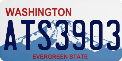 WA license plate ATS3903