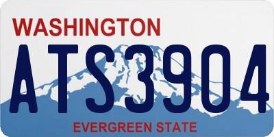 WA license plate ATS3904