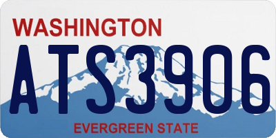 WA license plate ATS3906