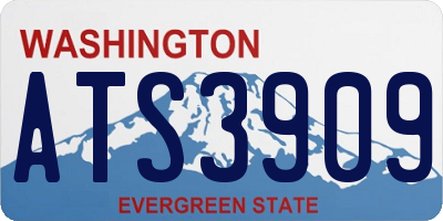 WA license plate ATS3909