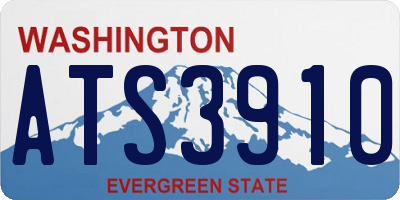 WA license plate ATS3910